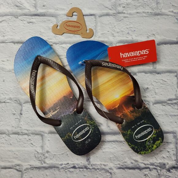 NWT Men's Havaianas Hype Sand Grey Flip Flop size 13 Sunset Beach Vacation - Picture 1 of 12